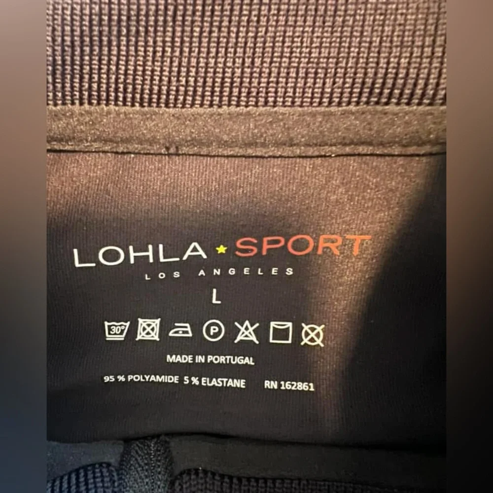 NWT Lohla Sport ladies golf black/lilac 1/4 zip, size L. - Picture 2 of 4